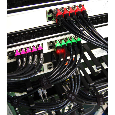 Cordons lumineux RJ45 croisés U/FTP Cat.6A Crossover