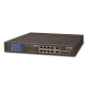 GSD-1222VHP - Switch Plug & Play Gigabit Ethernet 8 ports PoE+, 2 ports 1000Base-TX, 2 emplacements SFP, affichage LCD