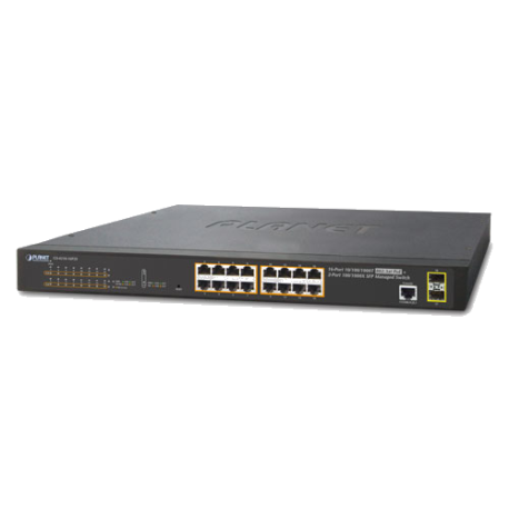 GS-4210-16P2S - Switch manageable L2, 16 ports Gigabit Ethernet PoE+ & 2 emplacements SFP