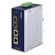 IGUP-2205AT - Convertisseur de média industriel IP30 Gigabit Ethernet, 2 ports UPoE 802.3bt vers 2 emplacements SFP