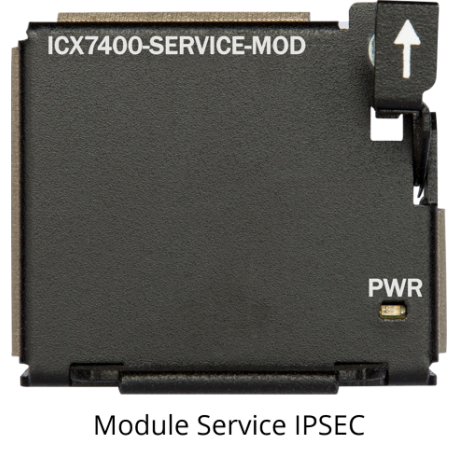 ICX7450-24-E - Switch modulaire niveau 3, 24 ports Gigabit Ethernet, 3 modules de stack/uplink pré-installés, avec alimentation