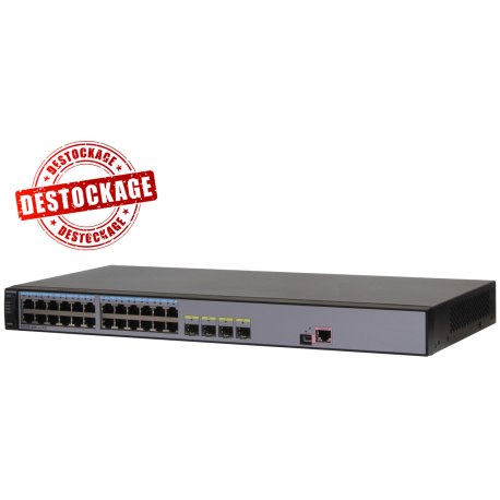 S5700S-28P-LI-AC - Switch manageable niveau 3 simplifié, 24 ports 10/100/1000Base-TX & 4 emplacements SFP