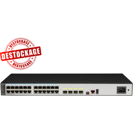 S5701-28X-LI-AC - Switch manageable et empilable niveau 3 simplifié, 24 ports 10/100/1000Base-TX & 4 emplacements SFP+ 10G